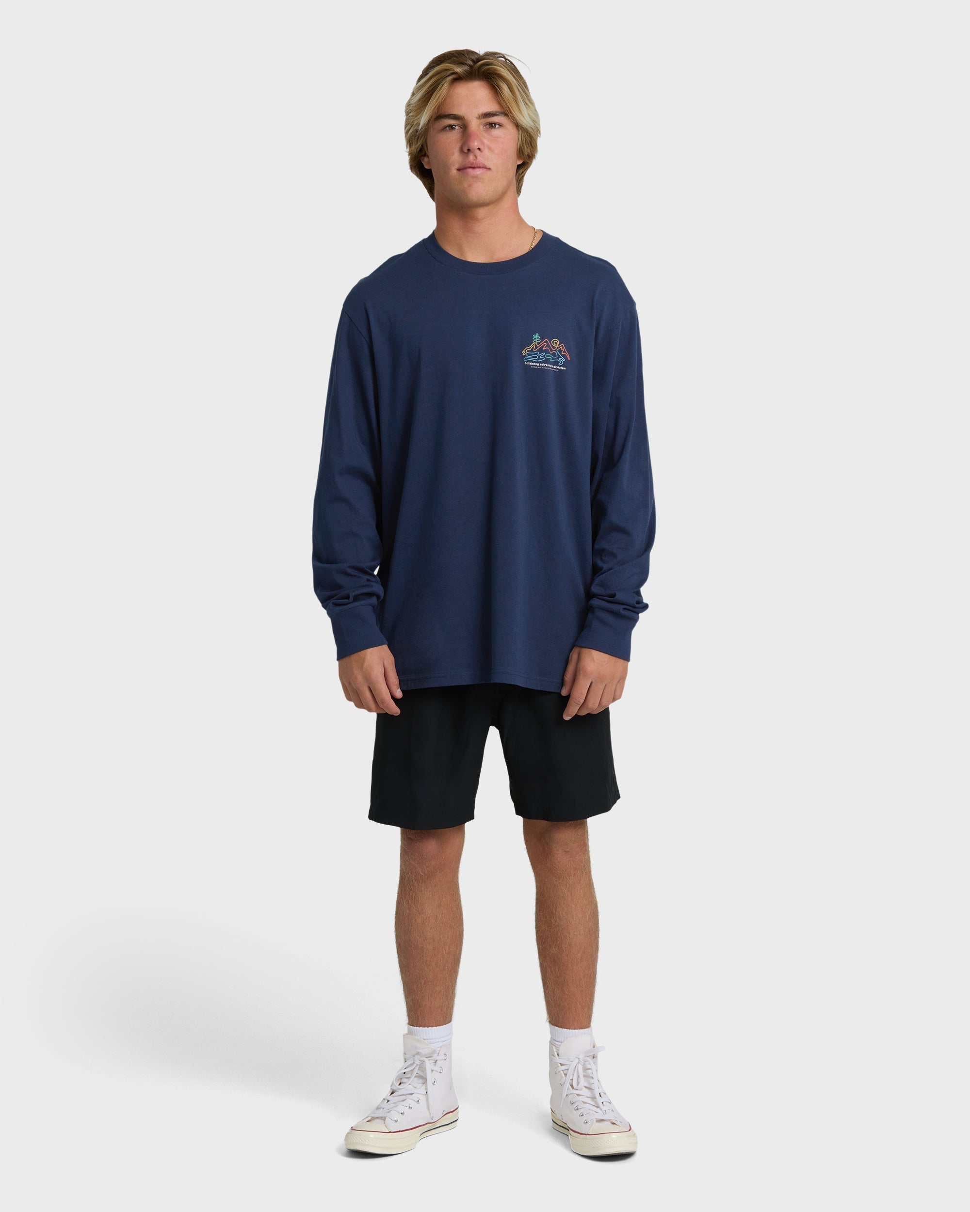 Range Adiv Premium Long Sleeve T-Shirt - Dark Blue