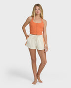 Friday Night Knit Halter Top - Saffron