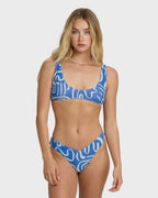 Le Love Scoop Tank Swim Tank Bikini Top - True Blue