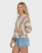 Baja Beach Hooded Sweater - Sugar Almond