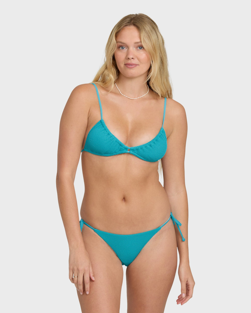 Summer Hi Yd Tie-side Tanga Skimpy Bikini Bottom - Bright Marine