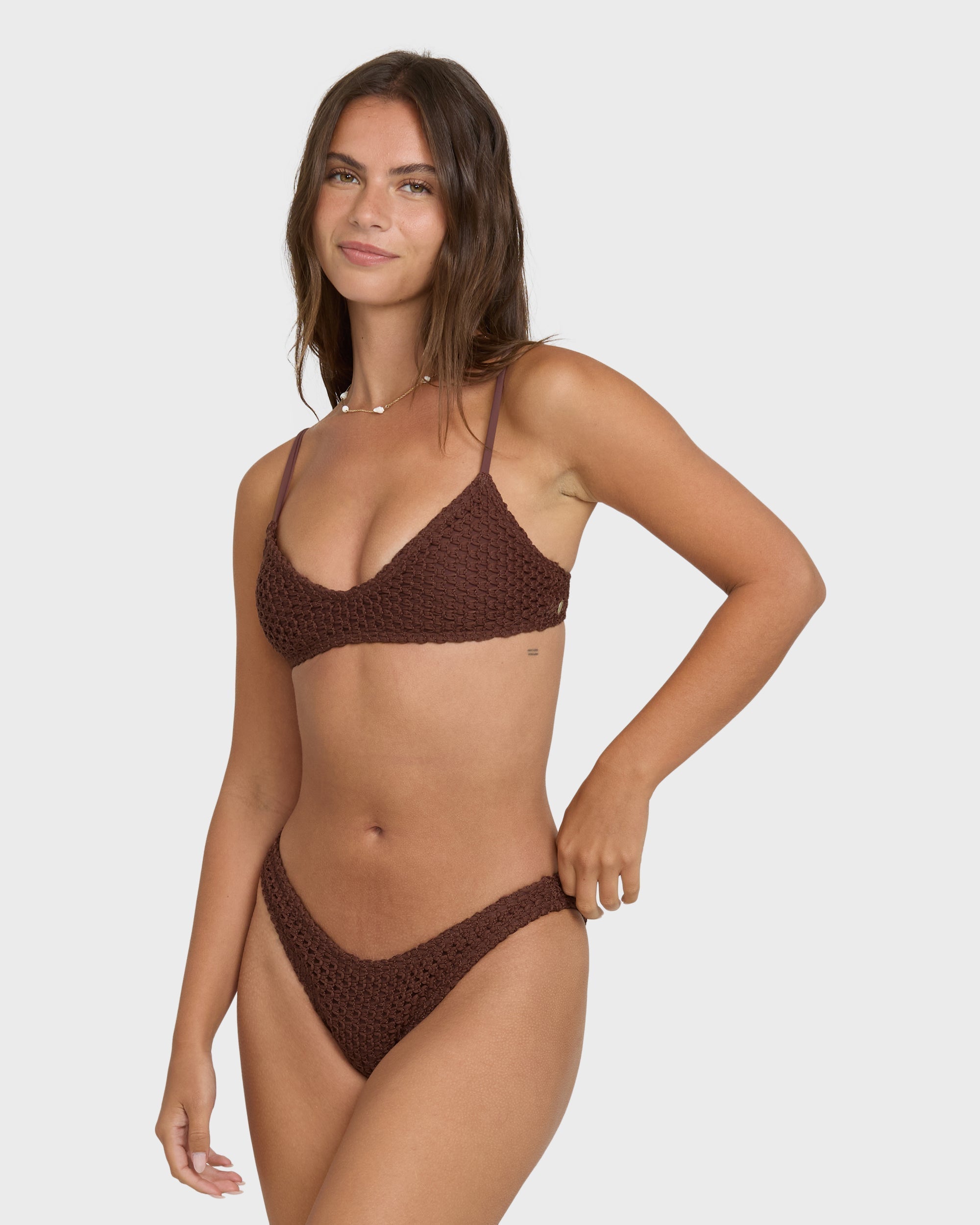 Twisted Tides Maui Bikini Bottoms - Espresso