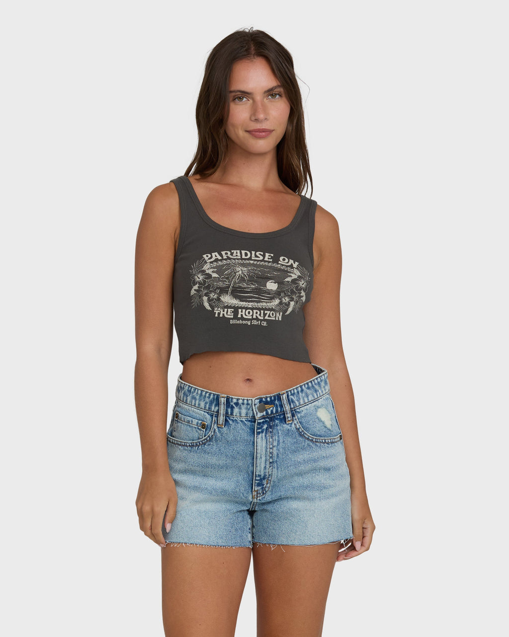 All Day Paradise Tank Top - Off Black