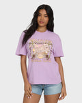 Reach High Short Sleeve Knit Graphic T-Shirt - Vintage Violet