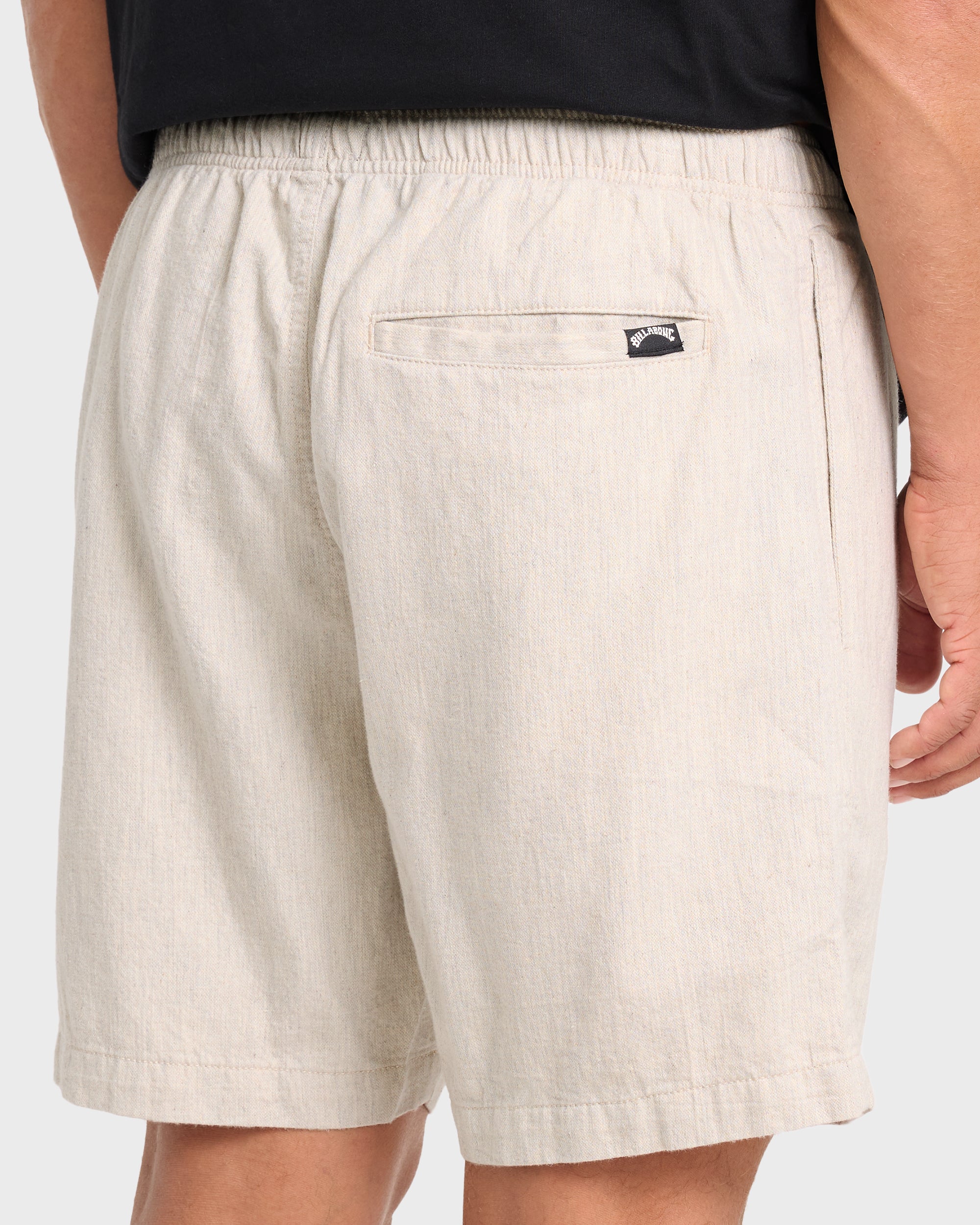 San O Layback Linen Shorts - Oatmeal Heather