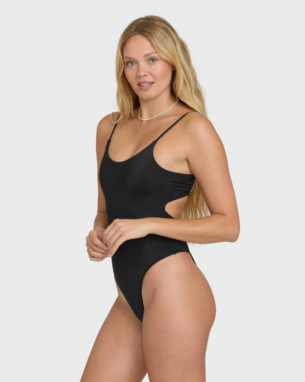 Sol Searcher Sloane One Piece Swimsuit - Black Pebble