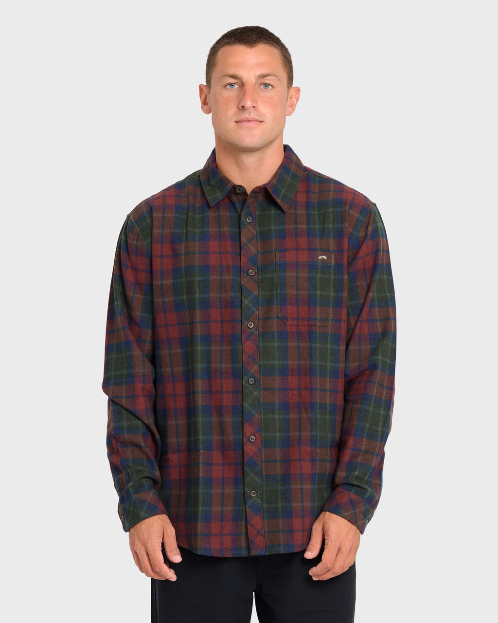Coastline Long Sleeve Flannel Shirt - Tortoise Shell
