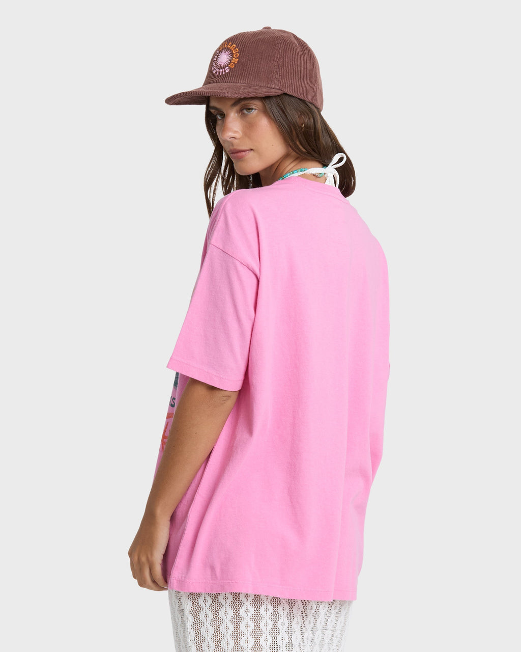 Distant Stars Short Sleeve Cotton T-Shirt - Party Pink