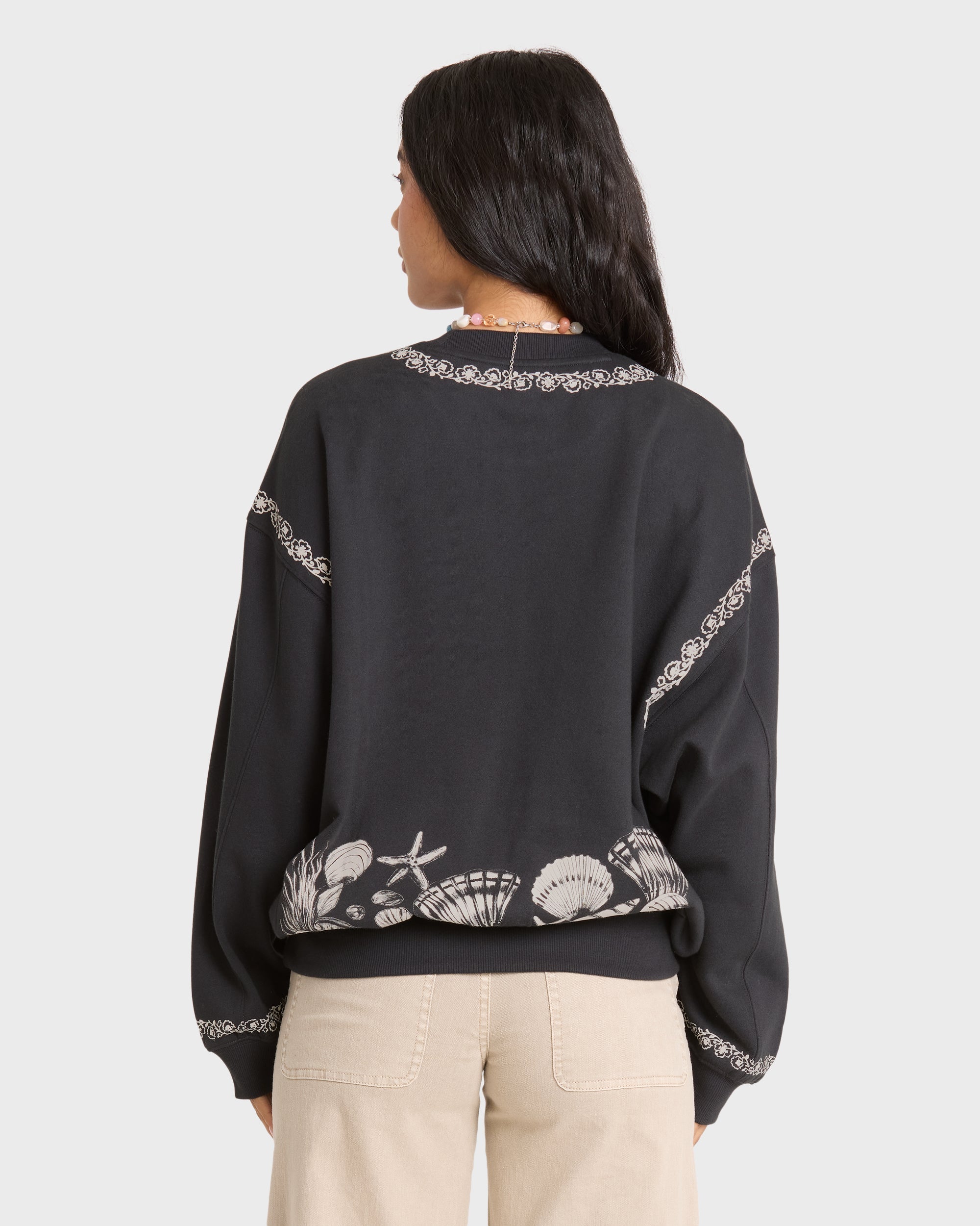 Sea Treasure Kendal Crewneck Sweatshirt - Black Sands