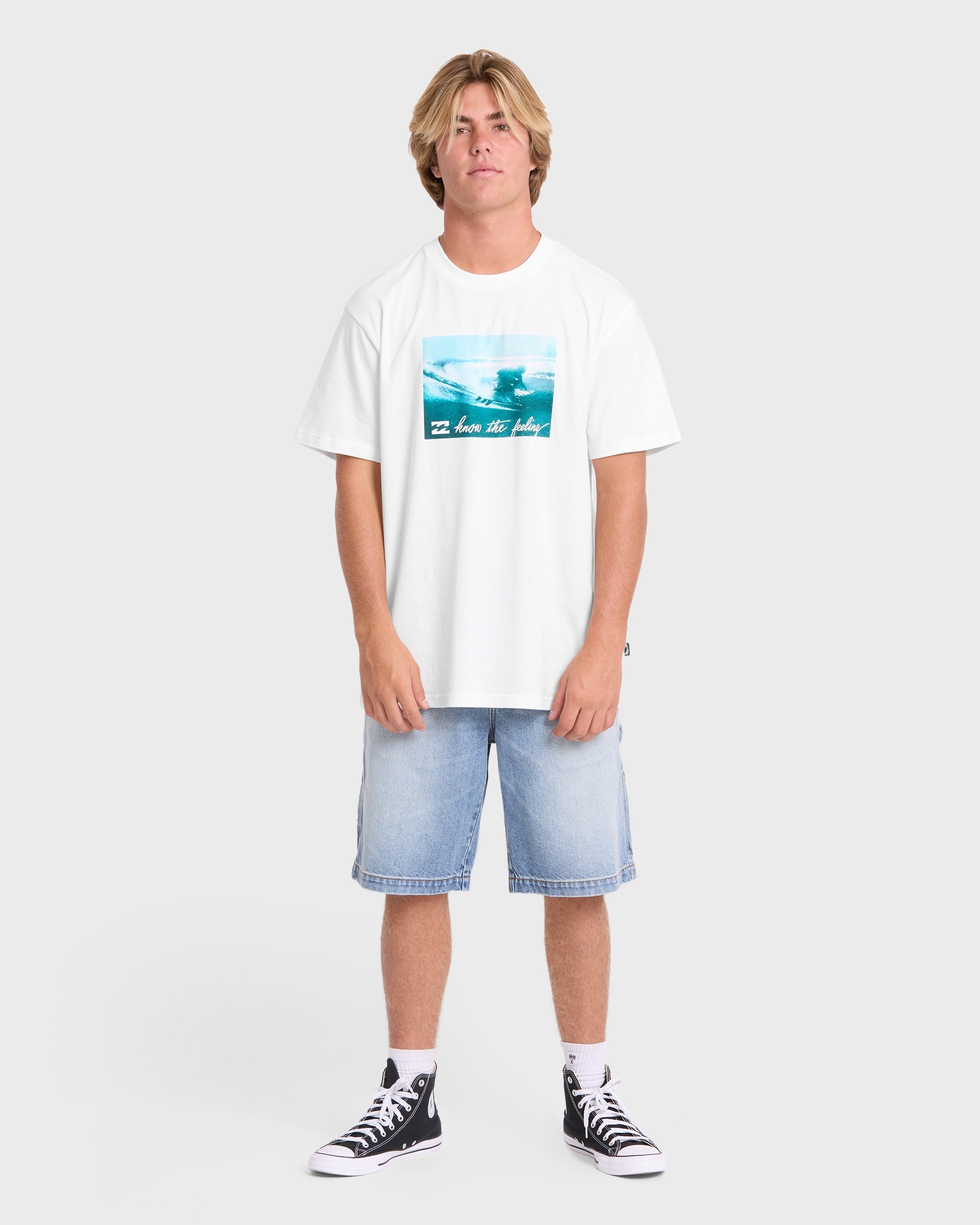 Lucid Premium Short Sleeve Cotton Graphic T-Shirt - Off White